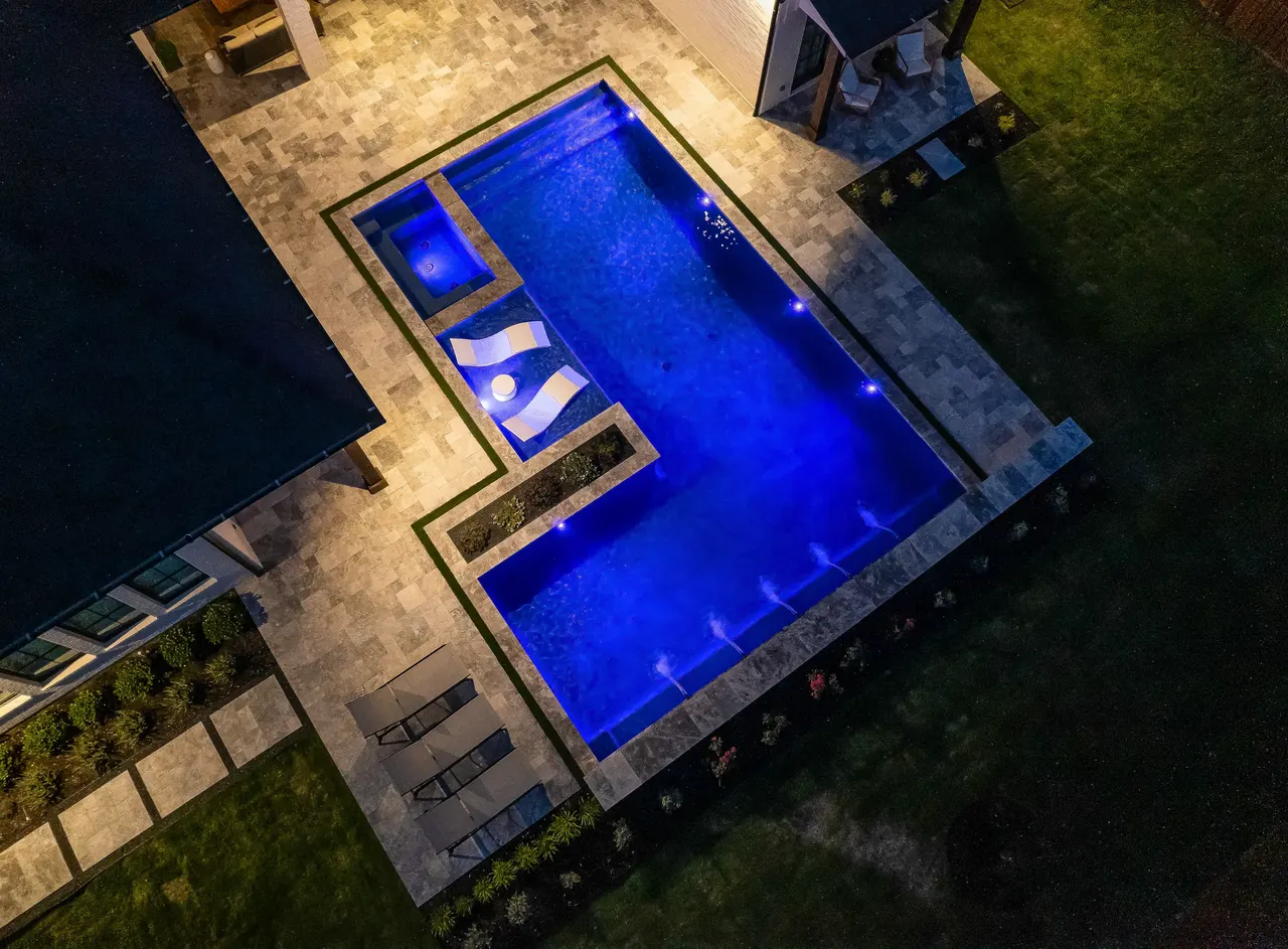 Winnie Dr — custom pool in Colleyville, TX by Verde Outdoors — aerial view (photo 26)